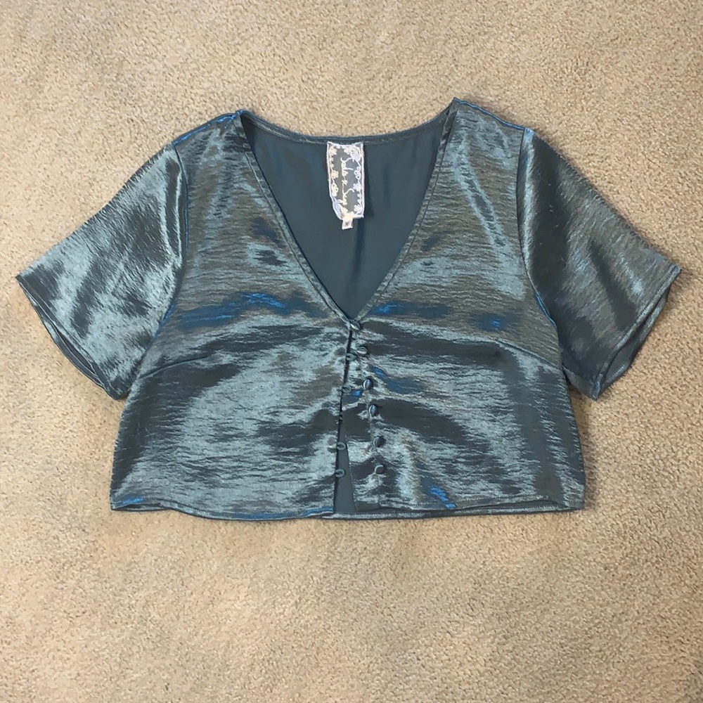 Metallic Crop Top
